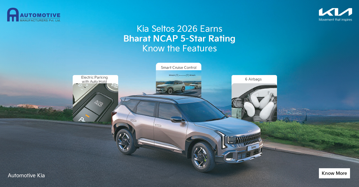 Kia Seltos Earns Bharat NCAP 5 Star Safety Rating