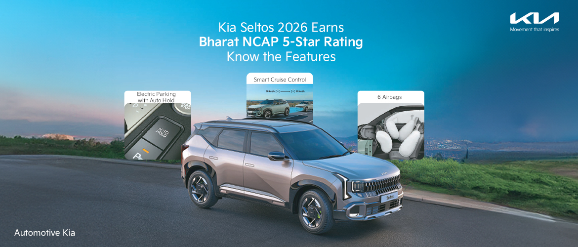 Kia Seltos 2026 Earns Bharat NCAP 5 Star Rating: Know the Features